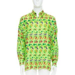 Gianni Versace Fruit Print Silk Shirt